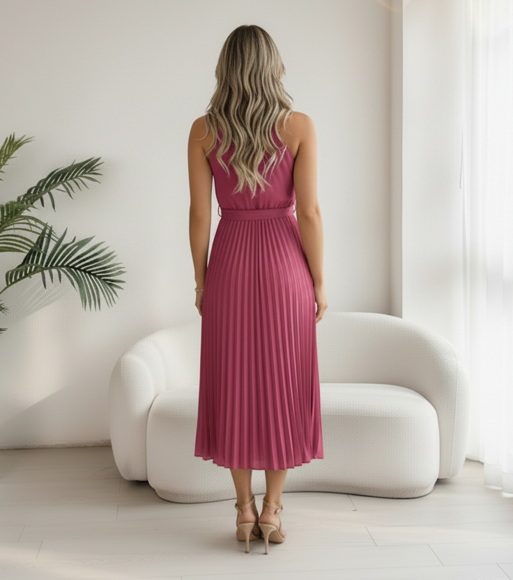 Pleated Maxi Dress