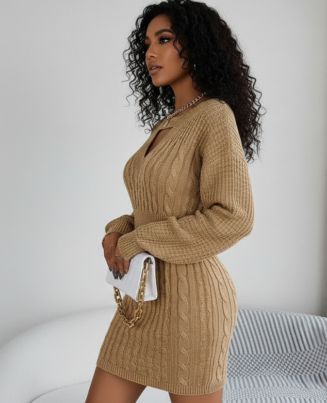 Lantern Knit Dress
