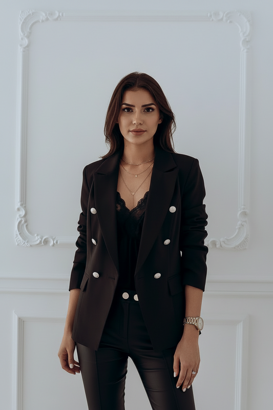 Metal Button Blazer