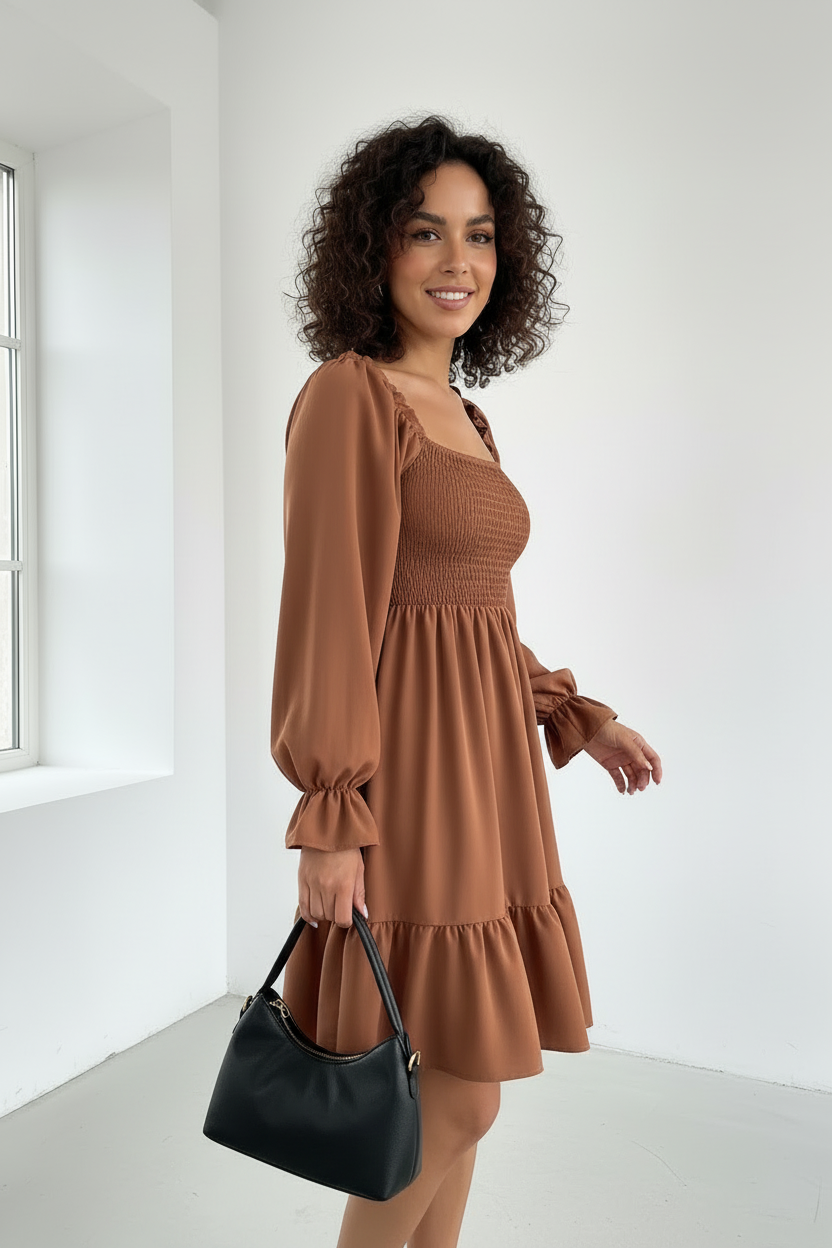 Ruffled Swing Dress