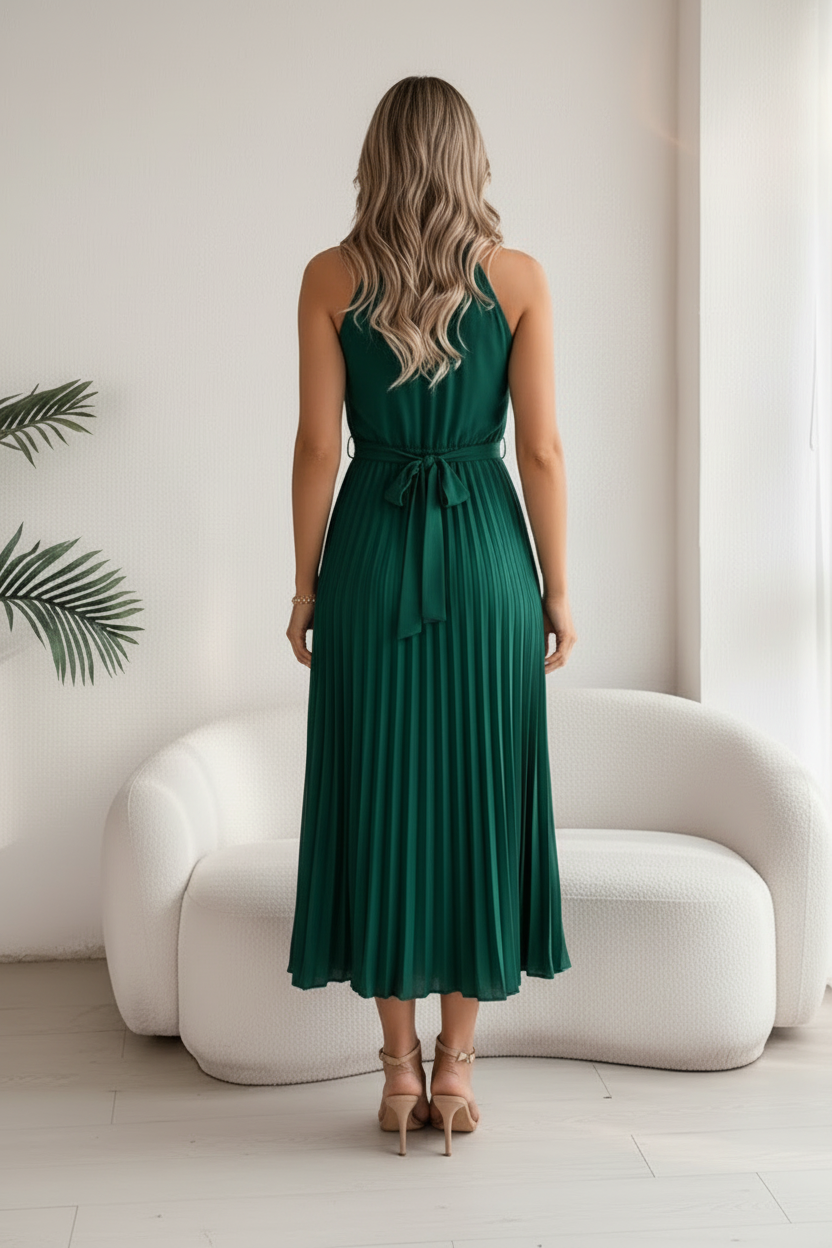Pleated Maxi Dress