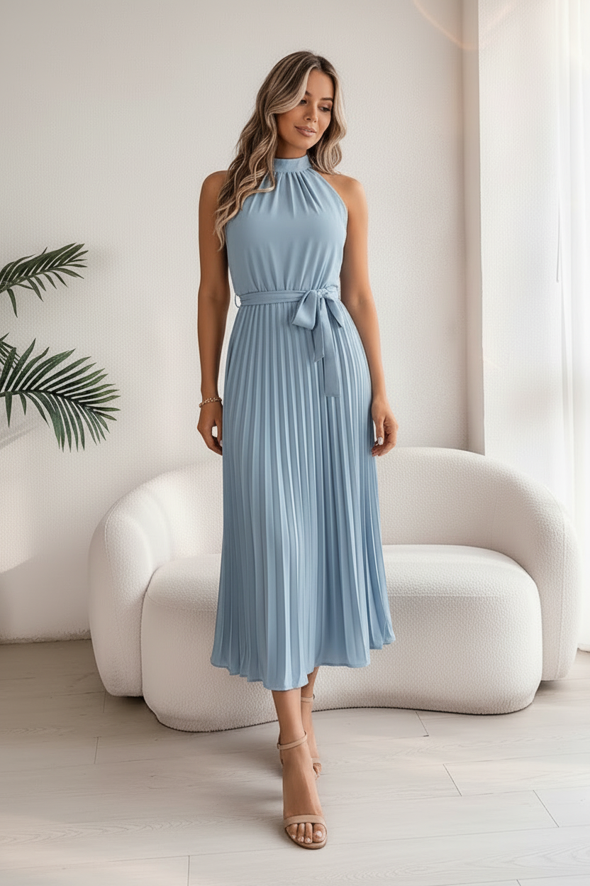 Pleated Maxi Dress