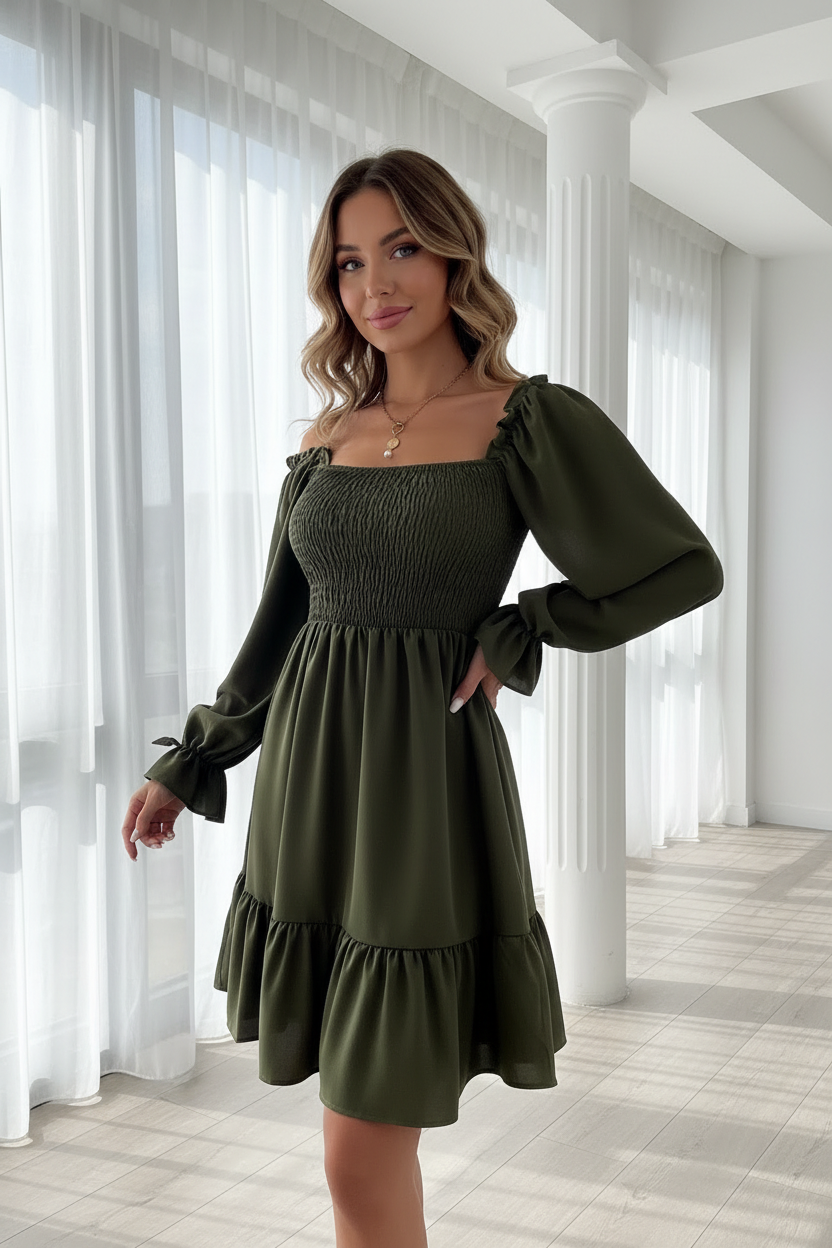 Ruffled Swing Dress