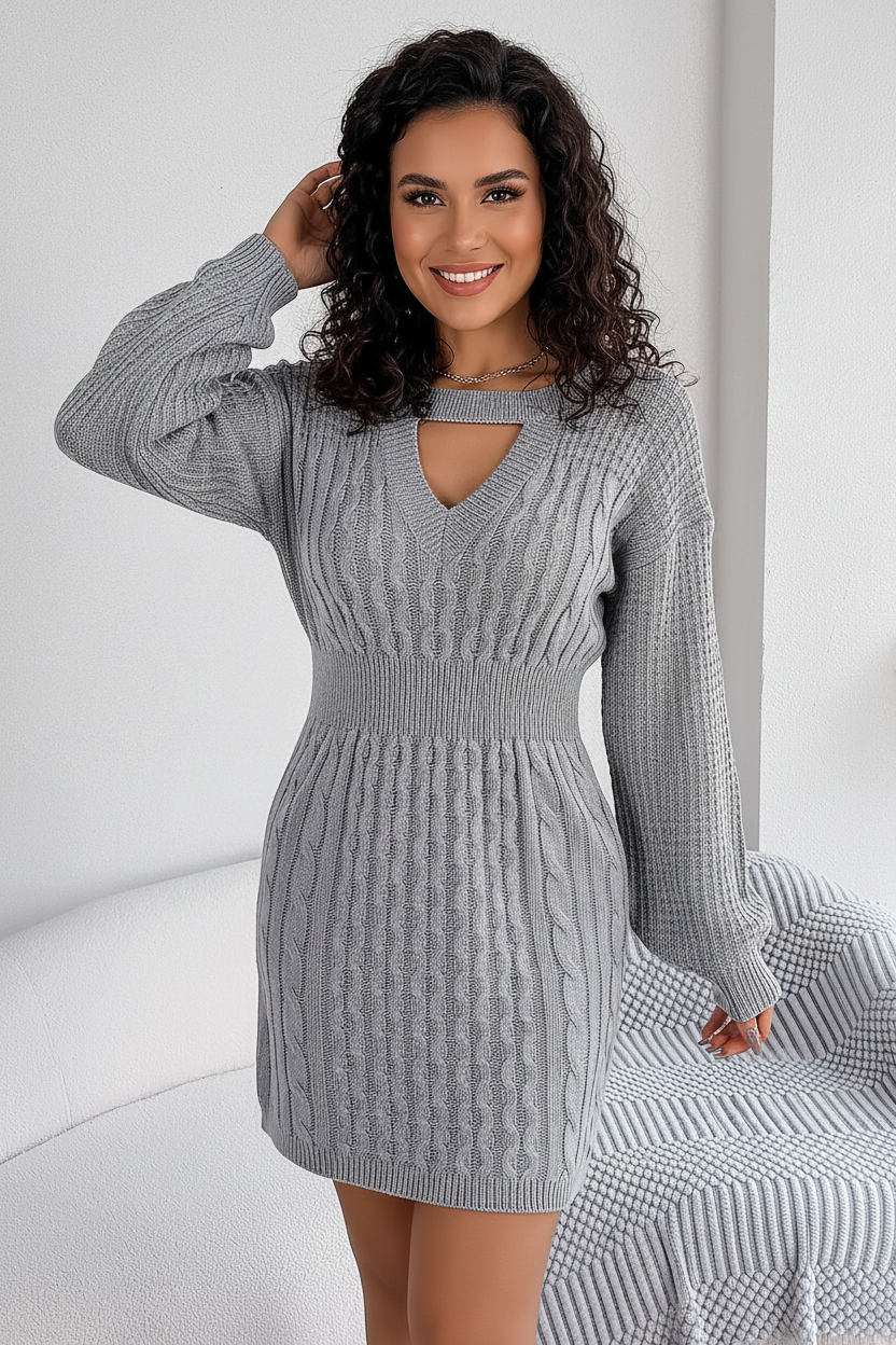 Lantern Knit Dress