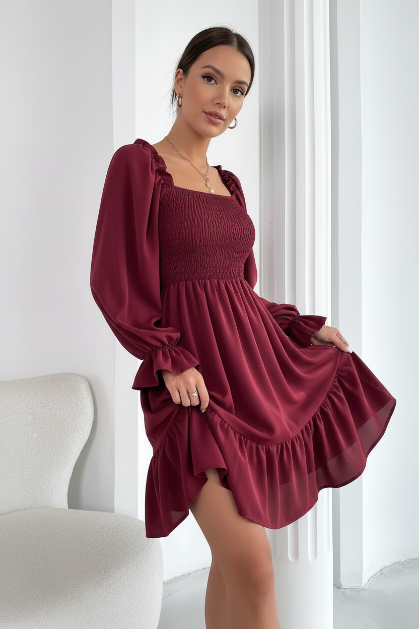 Ruffled Swing Dress