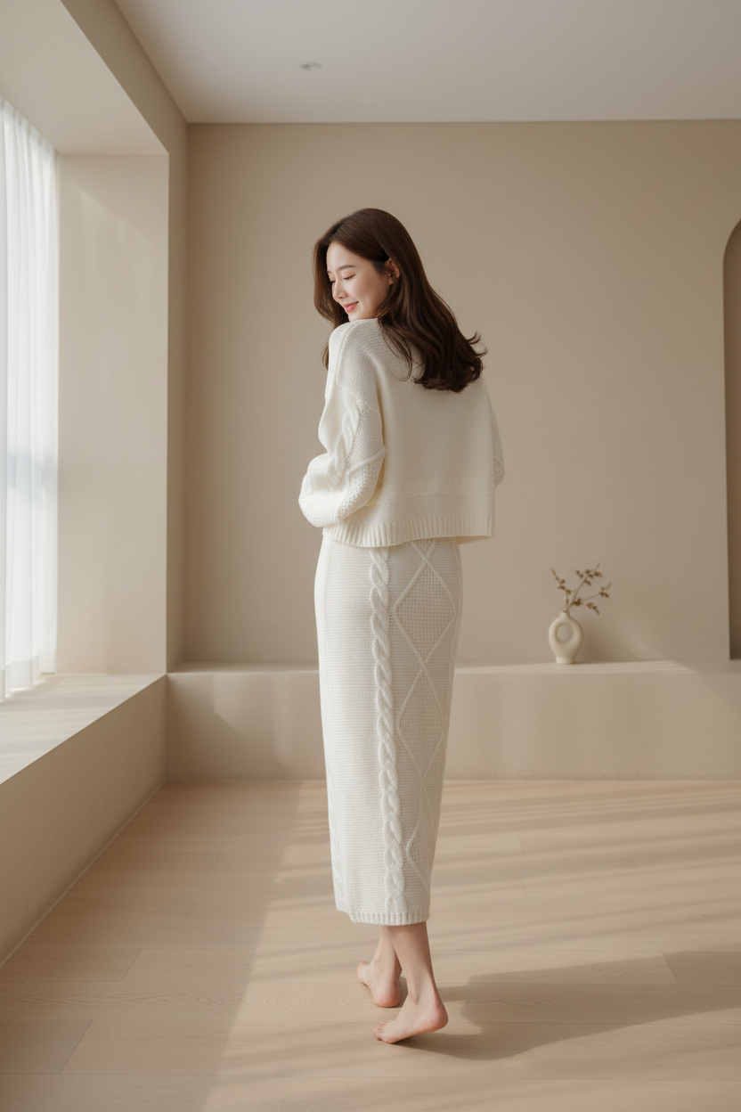 Knit Skirt Set