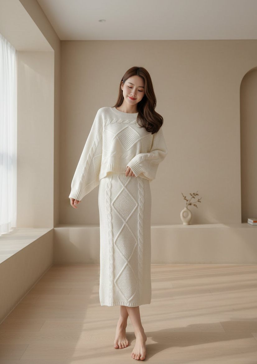 Knit Skirt Set