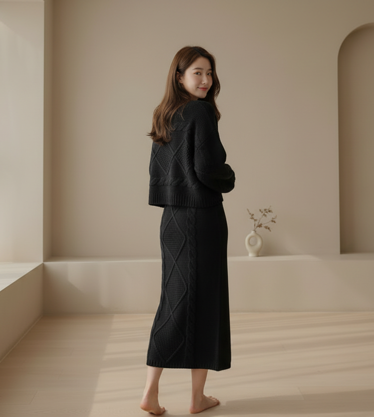 Knit Skirt Set