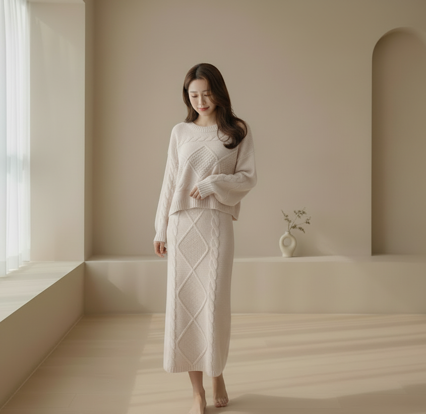 Knit Skirt Set