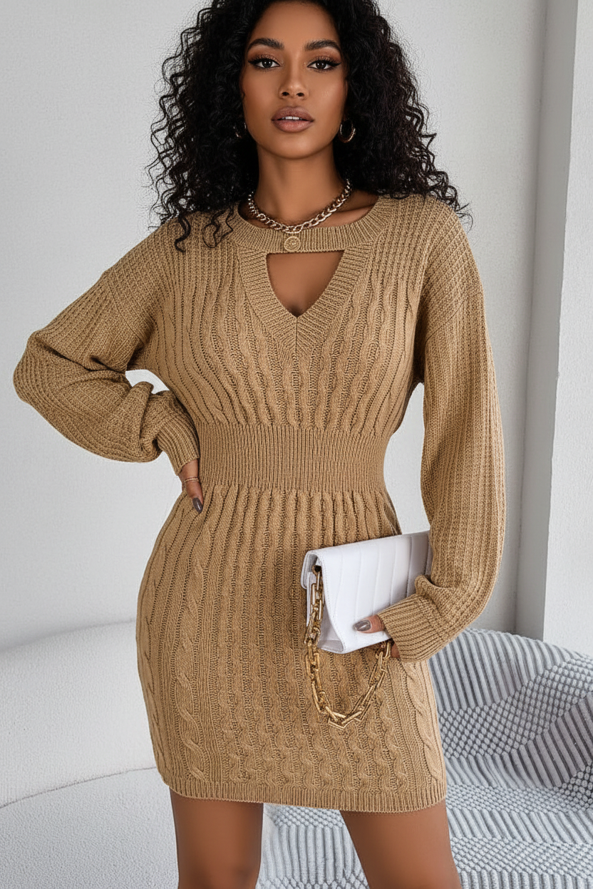 Lantern Knit Dress